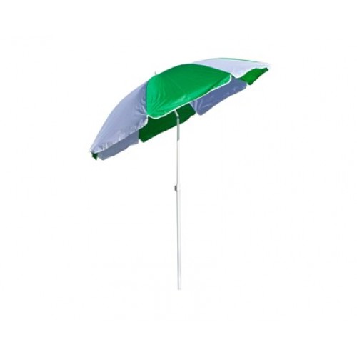 HAPPY GREEN Parasol plażowy łamany 180 cm, zielono / biały 50ZJ16081TILT