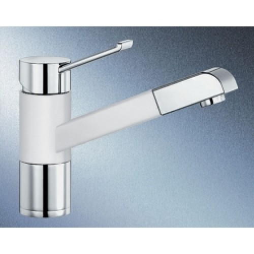 BLANCO ZENOS-S Silgranit®Look bateria kuchenna biała/chrom 517822