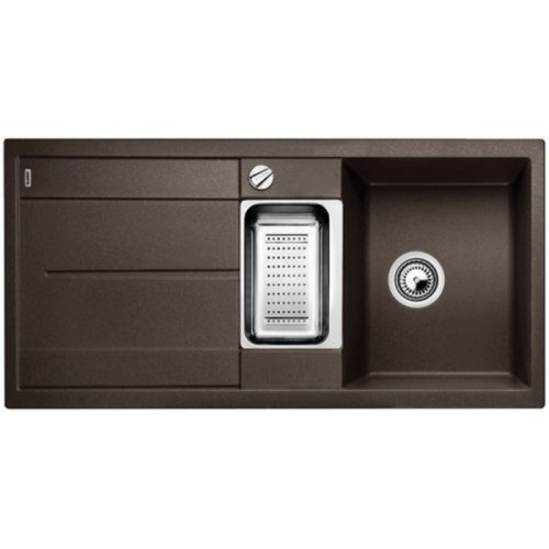OUTLET BLANCO METRA 6 S Silgranit® zlewozmywak z korkiem automat. kolor: kawa 515045