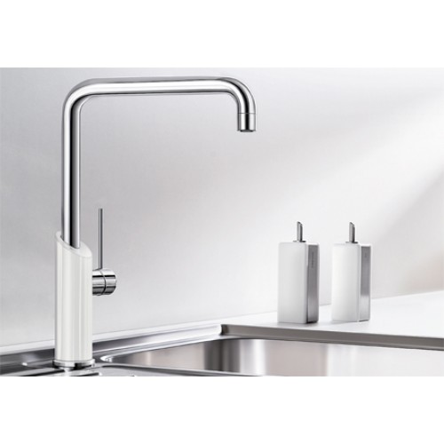 BLANCO Jil Bateria kuchenna biały błyszczący/chrom 517579