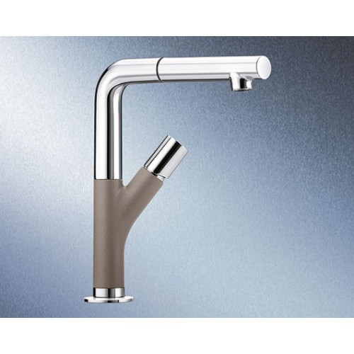 BLANCO Yovis-S SILGRANIT®-Look bateria kuchenna chrom/tartufo 518300
