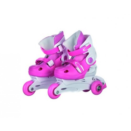 SPORTWELL 2w1 Tri-Skate Rolki SW regulowany rozmiar M (31-34) różowe 51YX0109GM