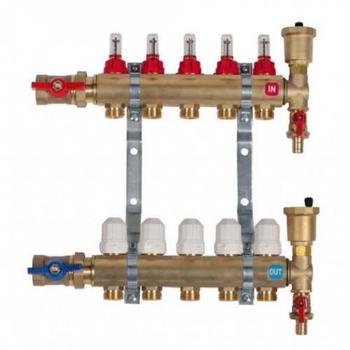 HST R409 zestaw rozdzielacza bez mieszania, 9 obiegów, do ogrzewania podłogowego 53409