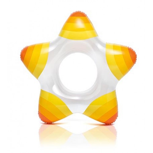INTEX Dmuchane kółko do pływania, w kształcie gwiazdki, pomarańczowe 59243NP