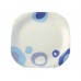BANQUET Talerz deserowy square 20,5cm BLUE BUBBLE 60113729B