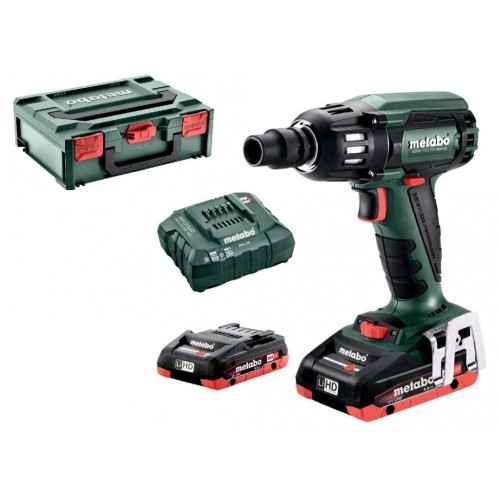 Metabo 602205800 SSW 18 LTX 400 BL Akumulatorowe zakrętaki udarowe, 18V 2X4.0 Ah, MetaBOX