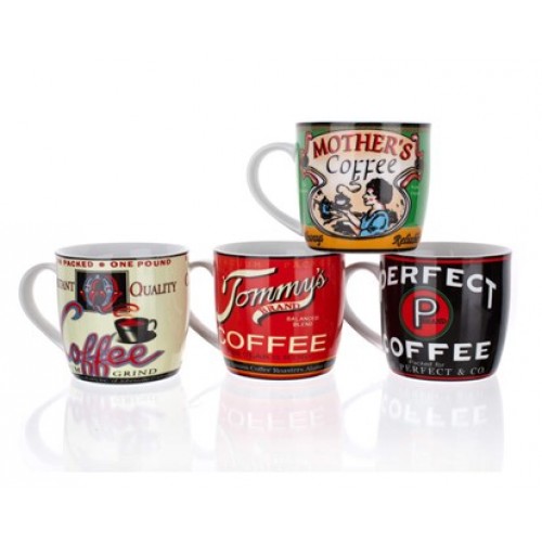 BANQUET Kubek Retro Coffee assorted 310 ml 60JG003