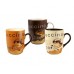 BANQUET Kubek Cappuccino 350 ml 3 assorted 60KR100D2057