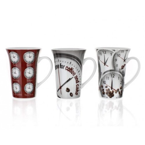BANQUET Kubek wysoki Zegar 390 ml assorted 60RX02626 BANQUET Kubek wysoki Zegar 390 ml assorted 60RX02626