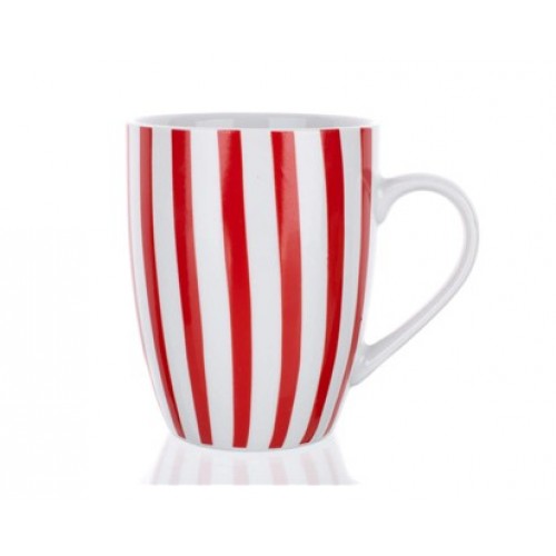 BANQUET Kubek 320 ml czerwone paski 60XQ8346 BANQUET Kubek 320 ml czerwone paski 60XQ8346