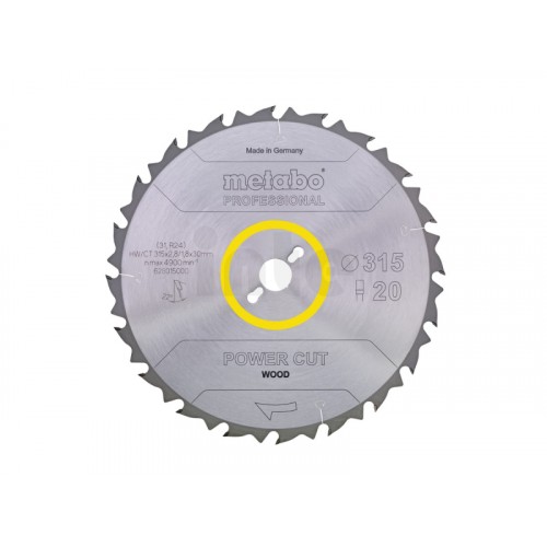 Metabo Power Cut Wood-professional Piła tarczowa HW/CT 315x30, 20 zP 22st. 628015000