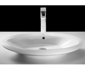 Roca Urbi 6 umywalka nablatowa 64x43 cm (bez otworu na baterię), Maxi Clean A32722B00M