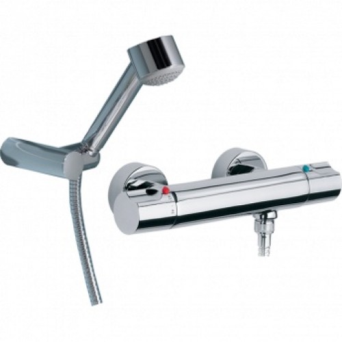 Roca Moai-T bateria wannowo-natryskowa ścienna z termostatem,wężem i słuchawką A5A1146C00