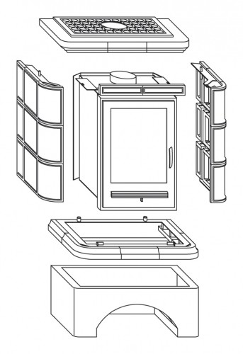 ABX Regina ruszt kominkowy 4633-7