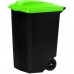 CURVER Pojemnik na odpady, 60 x 47 x 75 cm, 100L, czarny/zielony 05183-847