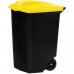 CURVER Pojemnik na odpady, 60 x 47 x 75 cm, 100L, czarny/żółty 05183-857, 05183-857