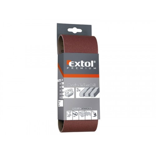 EXTOL PREMIUM Pas ścierny bezkońcowy, pas P80, 533x75mm, 3szt 8803528