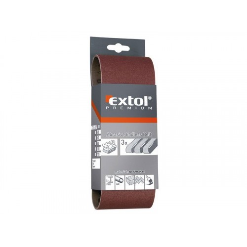 EXTOL PREMIUM Pas ścierny bezkońcowy, pas P120, 457x75mm, 3szt 8803512