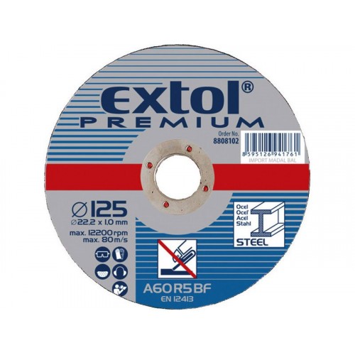 EXTOL PREMIUM Tarczka do cięcia do metalu 115x1,6x22,2mm 8808110