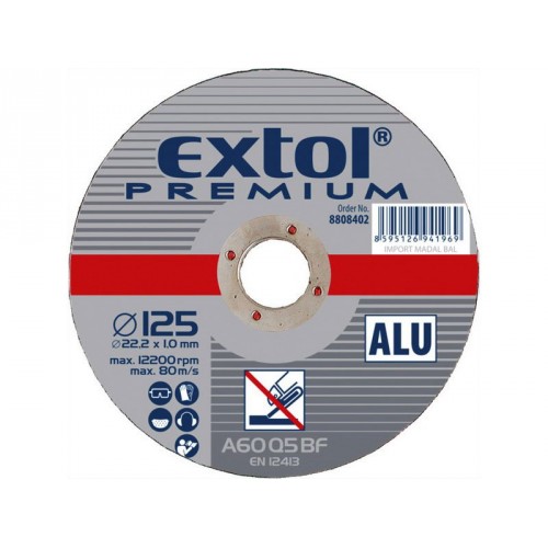 EXTOL PREMIUM Tarczka do cięcia aluminium 115x1,0x22,2mm 8808400