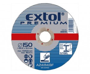 EXTOL PREMIUM Tarcza do cięcia i szlifowania, do szlifowania stali 115x6,0x22,2mm 8808700