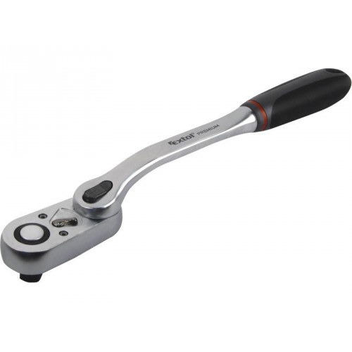 EXTOL PREMIUM Grzechotka odgięta przegubowa, 48 zębów, 1/2", L 310mm 8816423