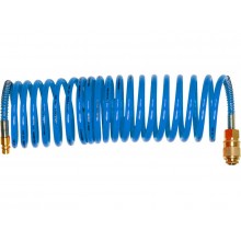 EXTOL PREMIUM Wąż pneumatyczny spiralny PU z mosiężnymi końcówkami, 6mm, L5m 8865131