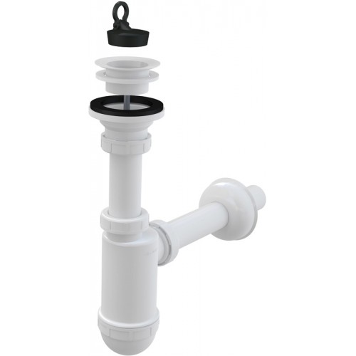 ALCAPLAST Syfon umywalkowy O32 z plastikowym sitkiem O63 A421