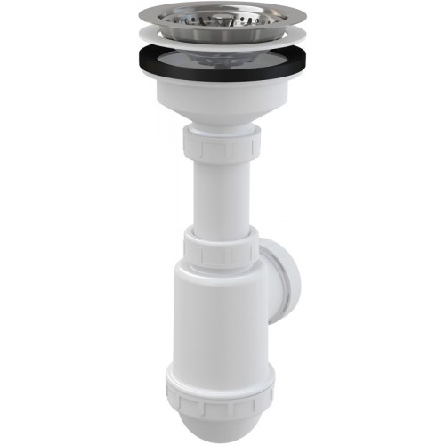 ALCAPLAST Syfon zlewozmywaka z podłączeniem pralki sitko nierdzewne O115 A446 O50/40 ALCAPLAST Syfon zlewozmywaka z podłączeniem pralki sitko nierdzewne O115 A446 O50/40