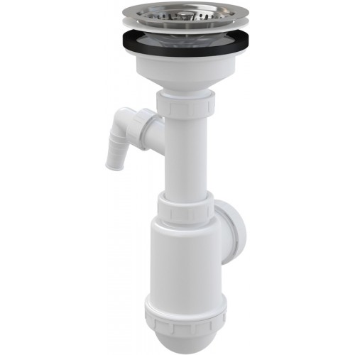 ALCAPLAST Syfon zlewozmywaka z podłączeniem pralki sitko nierdzewne O115, A446P O50/40
