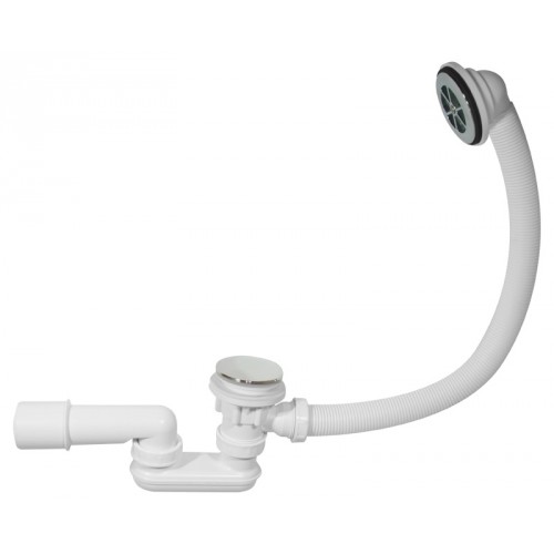 ALCAPLAST Syfon wannowy z metalowym korkiem click/clack chrom A505KM