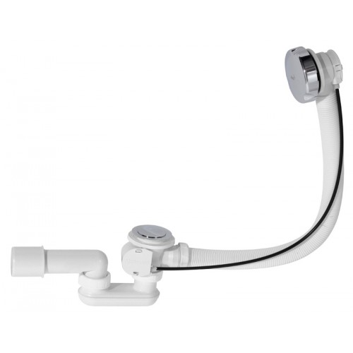 ALCAPLAST Syfon wannowy z korkiem automat chromowany 80 mm A51CR80