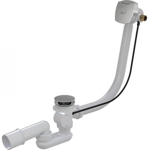 ALCAPLAST Syfon wannowy automatyczny z napełnianiem przelewem 80 cm A565CRM180