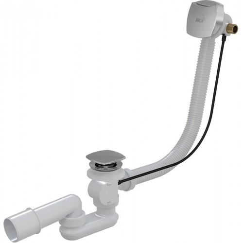 ALCAPLAST Syfon wannowy automatyczny z napełnianiem przelewem chrom 100cm A565CRM2100