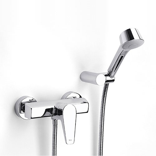 Roca Esmai Jednouchwytowa bateria natryskowa ścienna z zestawem natryskowym A5A2031C00