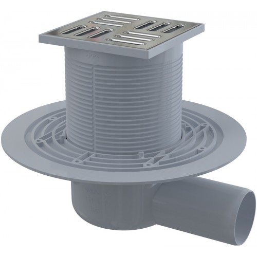 ALCAPLAST Kratka ściekowa 105 × 105/50 odpływ boczny, kratka nierdzewna APV1311 ALCAPLAST Kratka ściekowa 105 × 105/50 odpływ boczny, kratka nierdzewna APV1311