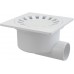 ALCAPLAST Kratka ściekowa 150 × 150/50 odpływ boczny, kratka biała APV15