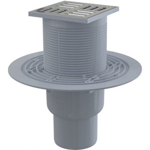 ALCAPLAST Kratka ściekowa 105 × 105/50/75 odpływ pionowy, kratka nierdzewna APV2311 ALCAPLAST Kratka ściekowa 105 × 105/50/75 odpływ pionowy, kratka nierdzewna APV2311
