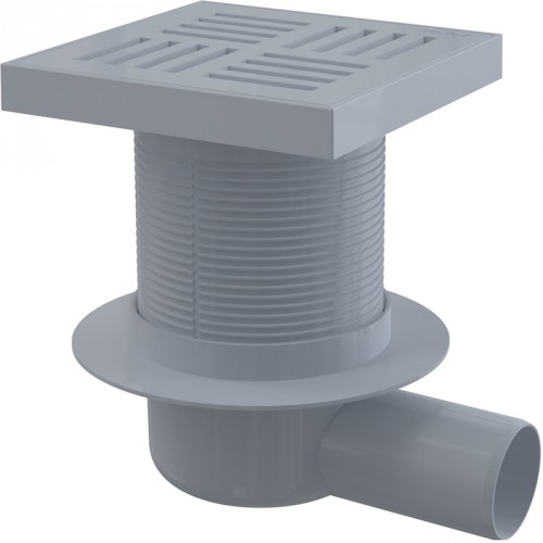 ALCAPLAST Kratka ściekowa 150 × 150/50 odpływ boczny, kratka szara, syfon mokry APV5211 ALCAPLAST Kratka ściekowa 150 × 150/50 odpływ boczny, kratka szara, syfon mokry APV5211
