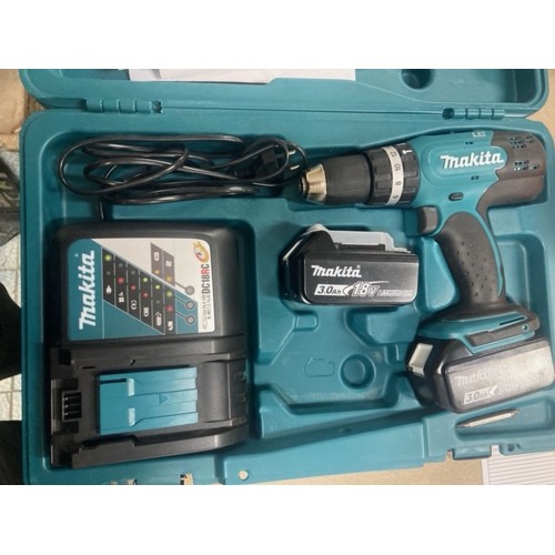 Makita DHP453RFE Wiertarko-wkrętarka udarowa 2x Li-ion 18V/3,0 Ah
