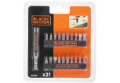 Black & Decker A7074 Zestaw 21 bitów + magnetyczny uchwyt