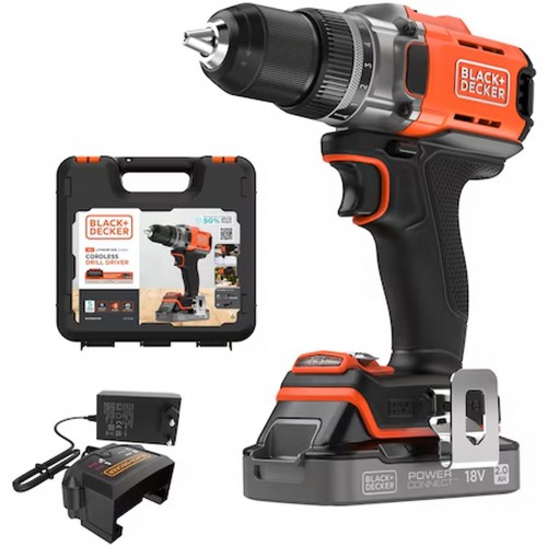 Black & Decker BCD382D1XK Wiertarko-wkrętarka (45Nm/18V/1x2,0Ah), walizka