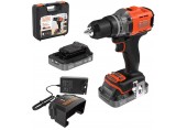 Black & Decker BCD383D2XK Wiertarko-wkrętarka udarowa (45Nm/18V/2x2,0Ah), walizka