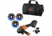 Black & Decker BCG6L8D1S Akumulatorowa bezszczotkowa szlifierka kątowa (18V/1x2,0Ah)