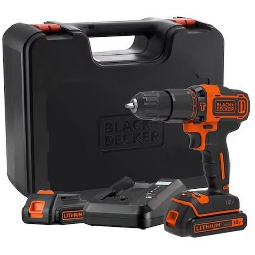 Black & Decker BDCHD18K1B2 Wiertarko-wkrętarka udarowa (40Nm/18V/2x2,0Ah), walizka