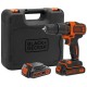 Black & Decker BDCHD18KB Wiertarko-wkrętarka udarowa (40Nm/18V/2x1,5Ah), walizka