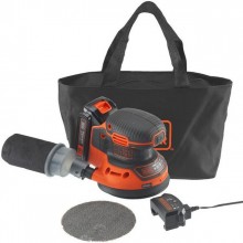 Black & Decker BDCROS18 Akumulatorowa szlifierka mimośrodowa (125mm/18V/1x1,5Ah), torba