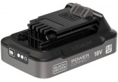 Black & Decker BDL2018S Akumulator Li-Ion (18V/2,0Ah), wskaźnik naładowania