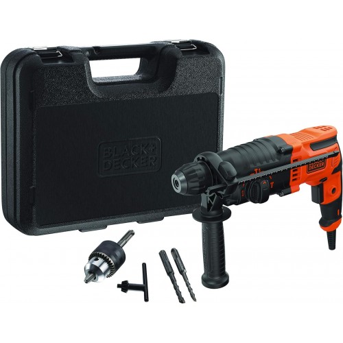 Black & Decker BEHS01K Młotowiertarka SDS-Plus (1,4J/650W), walizka