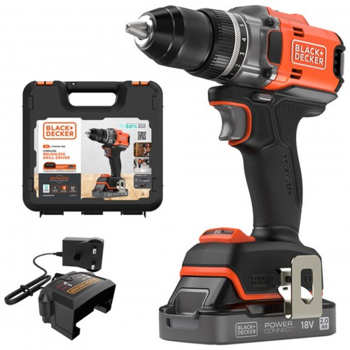 Black & Decker BLD682D1XK Akumulatorowy wkrętak bezszczotkowy (50Nm/18V/1x2,0Ah), walizka
